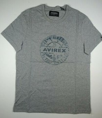 AVIREX Heather Grey Air Force Short Sleeve Crew Neck T-Shirt NEW Small S