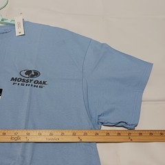 Mossy Oak Men’s Fishing T-Shirt Outdoors Sportsman Lightblue 2XL 50-52 summer