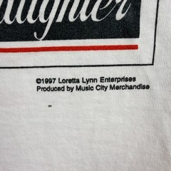 VINTAGE 90s Loretta Lynn T Shirt Men XL White Tour Honky Tonk Girl Country