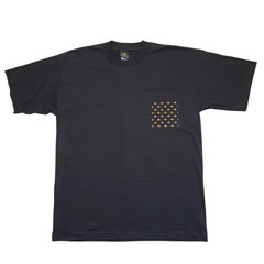 Emerica Mens Black Pocket T-Shirt Gold Triangle Pattern XL Streetwear Skater