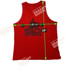 Reps for Jesus Weightlifting Tank Top Mens L Red Christian Gym Workout Novelty
