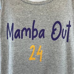 Gildan Mamba Out 24 Kobe Tribute Men’s Gray Sleeveless Heavy Cotton Tank Top XL