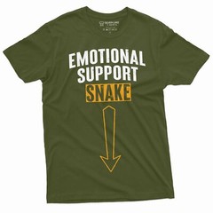 Funny Humorous T-Shirt Emotional Support Snake Tee Funny Adult Joke T-Shirt