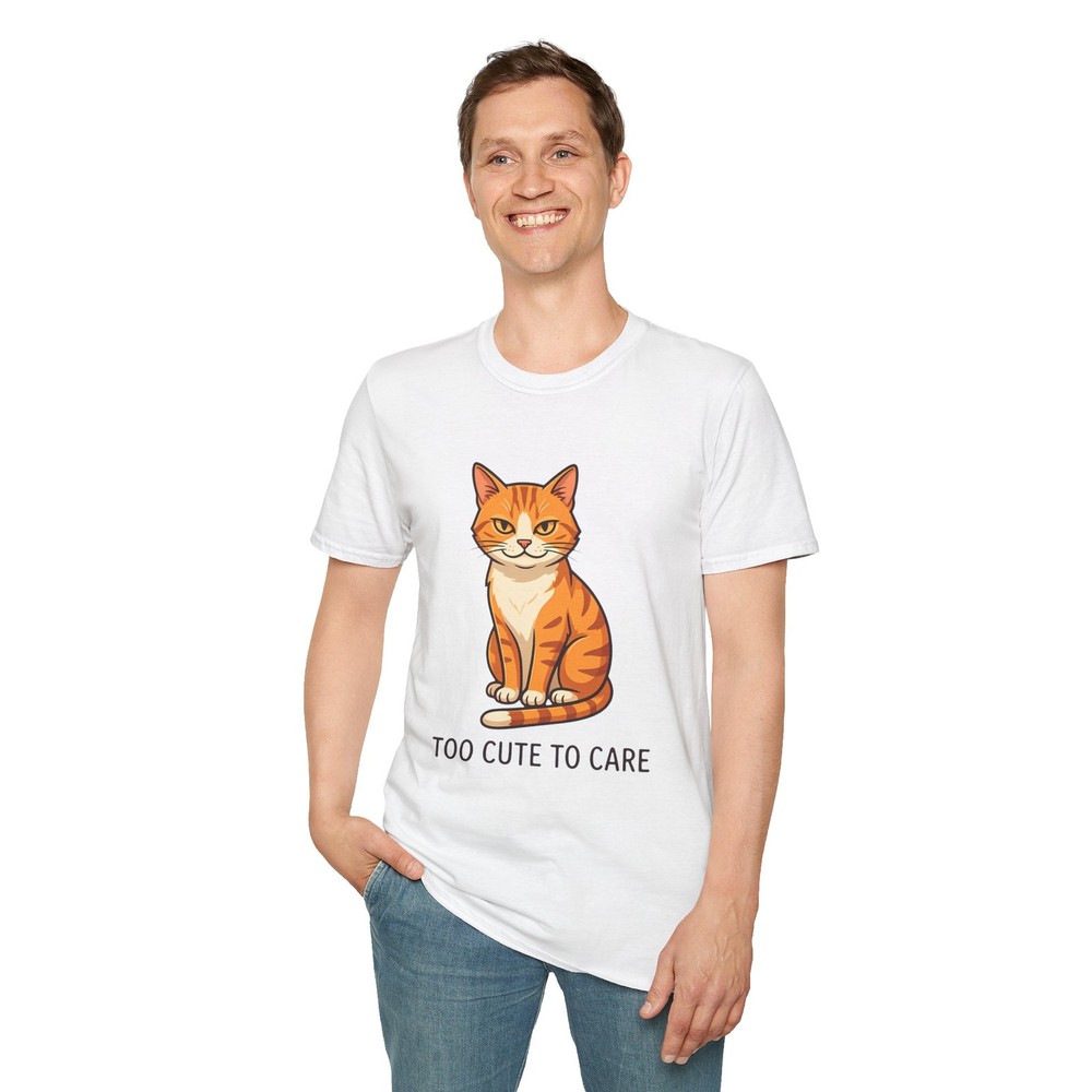 Smug Orange Tabby Cat Sass Humor Unisex Softstyle T-Shirt