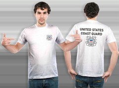 NEW USCG United States Coast Guard Military Black White Navy T-Shirt S-3XL