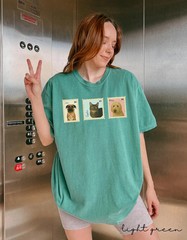 Custom Pet Portrait Stamp Comfort Tee Shirt Personalized Dog Cat
