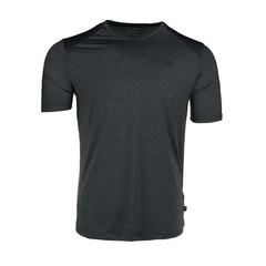 diadora Tech Crew Neck Short Sleeve Athletic T-Shirt Mens Black Casual Tops 1796