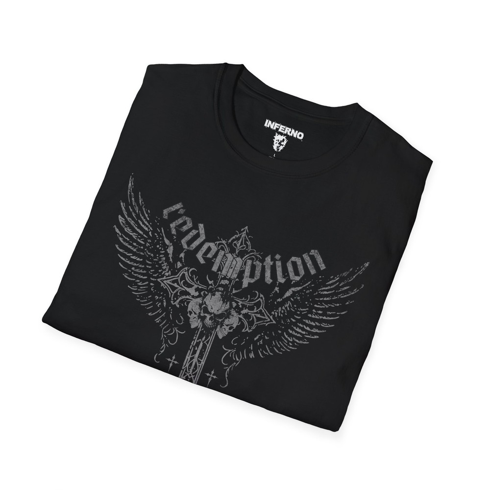 Y2K Grunge Skull Cross Tshirt, Gothic Cross, Alternative clothing, Wings Y2K Tee