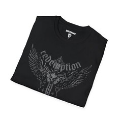 Y2K Grunge Skull Cross Tshirt, Gothic Cross, Alternative clothing, Wings Y2K Tee