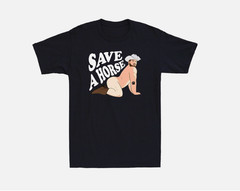 Save A Horse Funny Western Cowboy Graphic Joke Vintage Men’s T-Shirt
