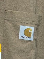Carhartt Men’s Loose Fit Heavyweight Long Sleeve Pocket T-Shirt Brown Taupe L