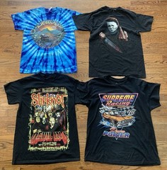 Lot of 4 Graphic T-Shirts Unisex Size M