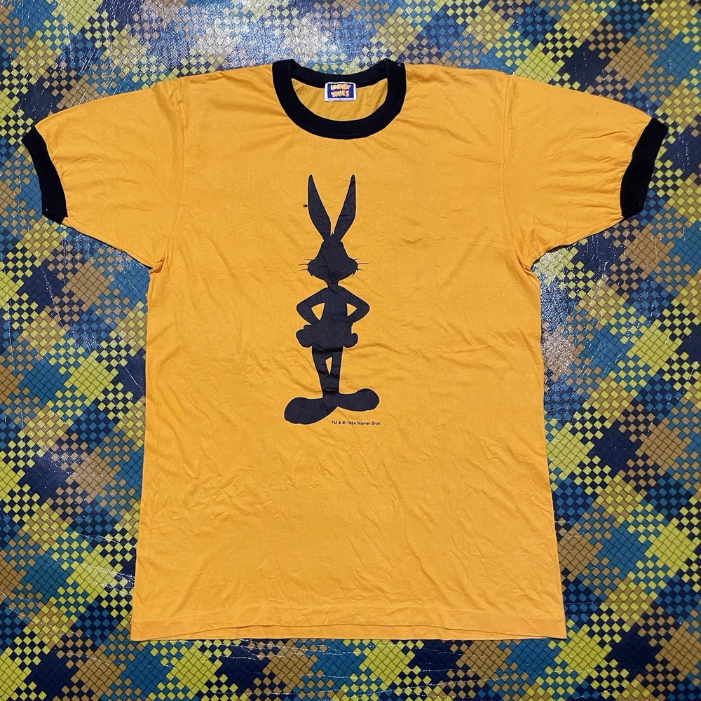 Vintage 1994 Looney Tunes Bugs Bunny Ringer Tee – Made in Japan RARE