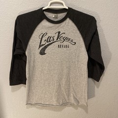 LAT 3/4 Sleeve Men’s Shirt Size M Body Black And Gray. #R