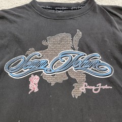 Vintage Y2K Sean John T Shirt Adult Size XL Black Paint Splatter