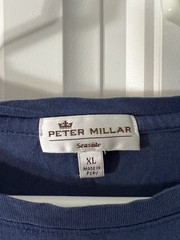 Peter Millar Seaside Collection Blue Pocket T Shirt Size XL