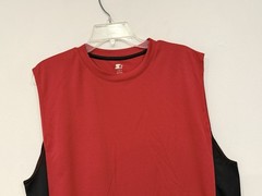 Starter Men’s Tank Top Size Large Red Jersey Mesh Polyester Sleeveless Shirt