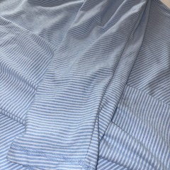 Bruno Milano Shirt Mens Small Blue White Striped Henley Super Soft