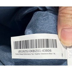 Mens Quince Flowknit Breeze Performance Tee Shirt Heather Dewstone Blue XL NWOT