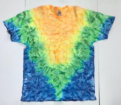 *New* 2XL – Sm Handmade Tie Dye, Spear Earth, Crew or V Neck, 30 Yrs Exp!