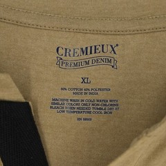 Cremieux Men’s Long-Sleeve Shirt Notch Neck XL Tan Solid Tagless NWT