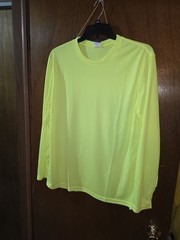 Mens Polyester Long Sleeve Moisture Wicking Tee Dri-Fit Sprint T-shirt Large