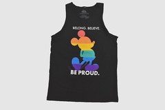 Disney Pride Collection Mens Belong. Believe. Be Proud. Tank Top Shirt New S, M