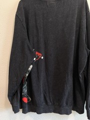 Marvel Studios Deadpool & Wolverine Graphic Sweatshirt – Acid Wash Black Size XL