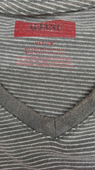 Alfani Men’s Size Medium Striped Knit Stretch T-Shirt Cotton Blend Short Sleeve
