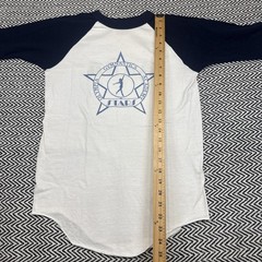 VTG 80s Olympia Gymnastics Academy SIZE SMALL Blue Raglan White Shirt T-Plus Tag