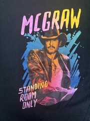 Tim Mcgraw 2024 Standing Room Only Concert Tour T Shirt XL