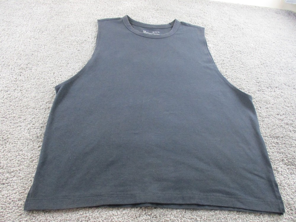 Under Armour UA Singlet/T Shirt XL Sleeveless Round Neck Black Loose Fit Cotton