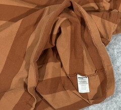 Patagonia Organic Cotton Mid-Weight Pocket Tee Shirt Brown Stripe Mens L Skate