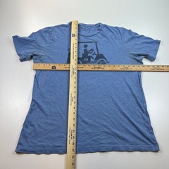Travis Mathew Graphic Shirt Mens Large Blue Crew Neck Golf Cart Casual