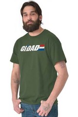 GI Dad Army Military Marines Soldier Father Mens Short Sleeve Crewneck Tee
