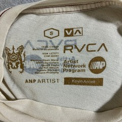 Vintage RVCA ANP Kevin Arcell Mens S Ivory Red Stitch Artist Network Program