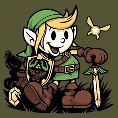 THE LEGEND OF ZELDA Vintage Link Retro DISNEY Mickey Mouse Homage T-SHIRT Art