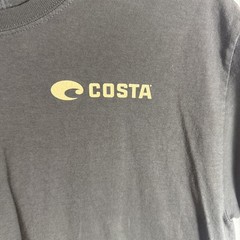 Costa Del Mar Mens T-Shirt Medium Gray Graphic Born On The Water Fishing