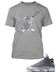 Spaceman Sneaker Tee Shirt to Match Jordan 13 Atmosphere Grey T