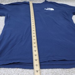 The North Face Mens Medium Long Sleeve Logo Tee Blue (see photo for flaw)