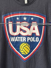 USA Water Polo T-Shirt Men’s 2XL Blue Gray Aquatic Sports Casual Outdoor