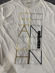Sean John Shirt Mens 3XL White Vertical Foil Logo Graphic Tee T-Shirt Streetwear