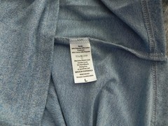 Lularoe Henley T-Shirts Cotton Blend Color Contrast Long Sleeve Hi-Low Size L