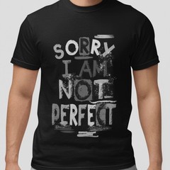 Sorry I Am Not Perfect Graphic Tee Vintage Grunge Letter Print Unisex Streetwear