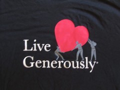 Live Generously T-Shirts Thrivent Black 2XL NWOT