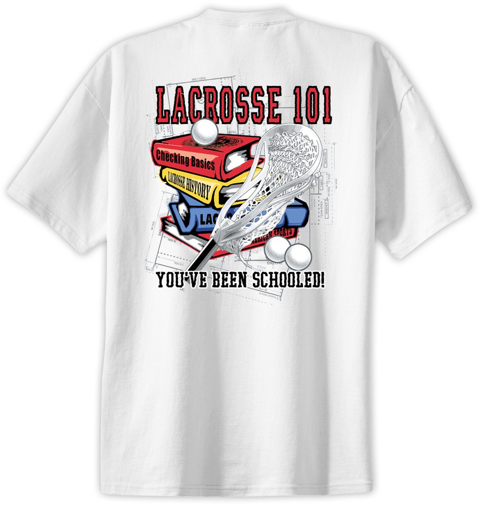 Lacrosse 101 T-Shirt Jersey Short Sleeve Tee New Adult and Youth Sizes