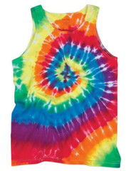 Men’s RAINBOW SPIRAL TIE DYE Tank Top T-Shirt NEW