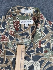 Hawaiian Pierre Cardin Men’s Button up LARGE L Short Sleeve KOREA 932