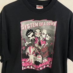Vtg Y2K System Of A Down 02 Cartoon Shirt Adult XL Band Rock Merch Tour Tee