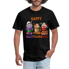 Happy Halloween Thanksgiving Christmas | Funny Mix Up Xmas Men’s T-Shirt